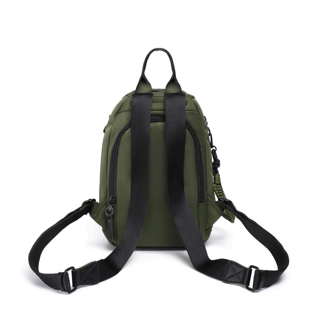 Smart Bags Parlak Kumaş Küçük Boy Askılı Kadın Sırt Çantası 3247 Yeşil