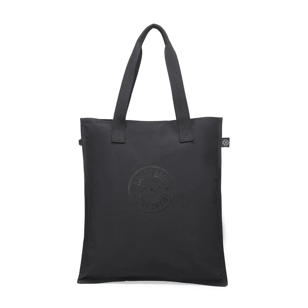 Smart Bags Büyük Boy Omuz Kadın Çantası Krinkıl Kumaş 3076 Siyah