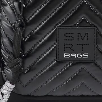 Smart Bags Parlak Kumaş Küçük Boy Askılı Kadın Sırt Çantası 3247 Siyah/Gri