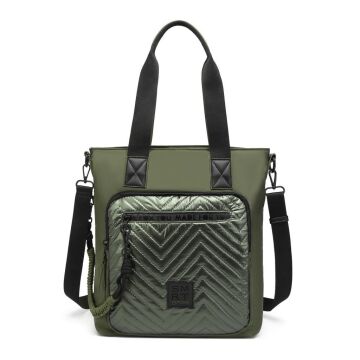 Smart Bags Parlak Kumaş Çapraz Askılı Kadın Omuz Çantası 3248 Yeşil