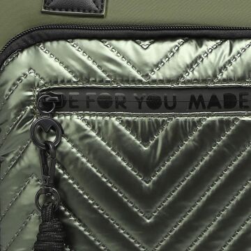 Smart Bags Parlak Kumaş Çapraz Askılı Kadın Omuz Çantası 3248 Yeşil