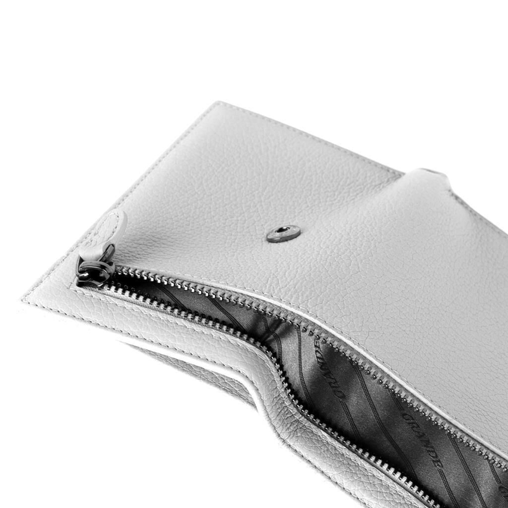 Grande Gerçek Deri Kadın Cüzdanı Orta Boy Hakiki Deri Siyah