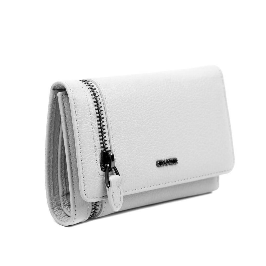 Grande Gerçek Deri Kadın Cüzdanı Orta Boy Hakiki Deri Buz Mavi