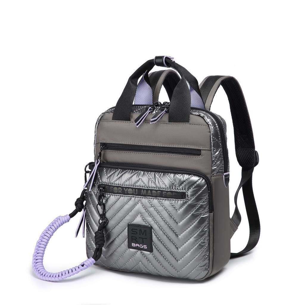 Smart Bags Parlak Kumaş Küçük Boy Askılı Kadın Sırt Çantası 3250