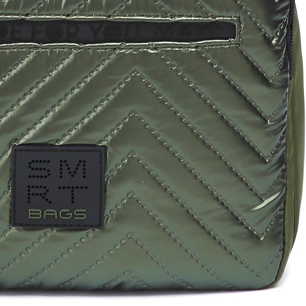 Smart Bags Parlak Kumaş Küçük Boy Askılı Kadın Sırt Çantası 3250 Yeşil