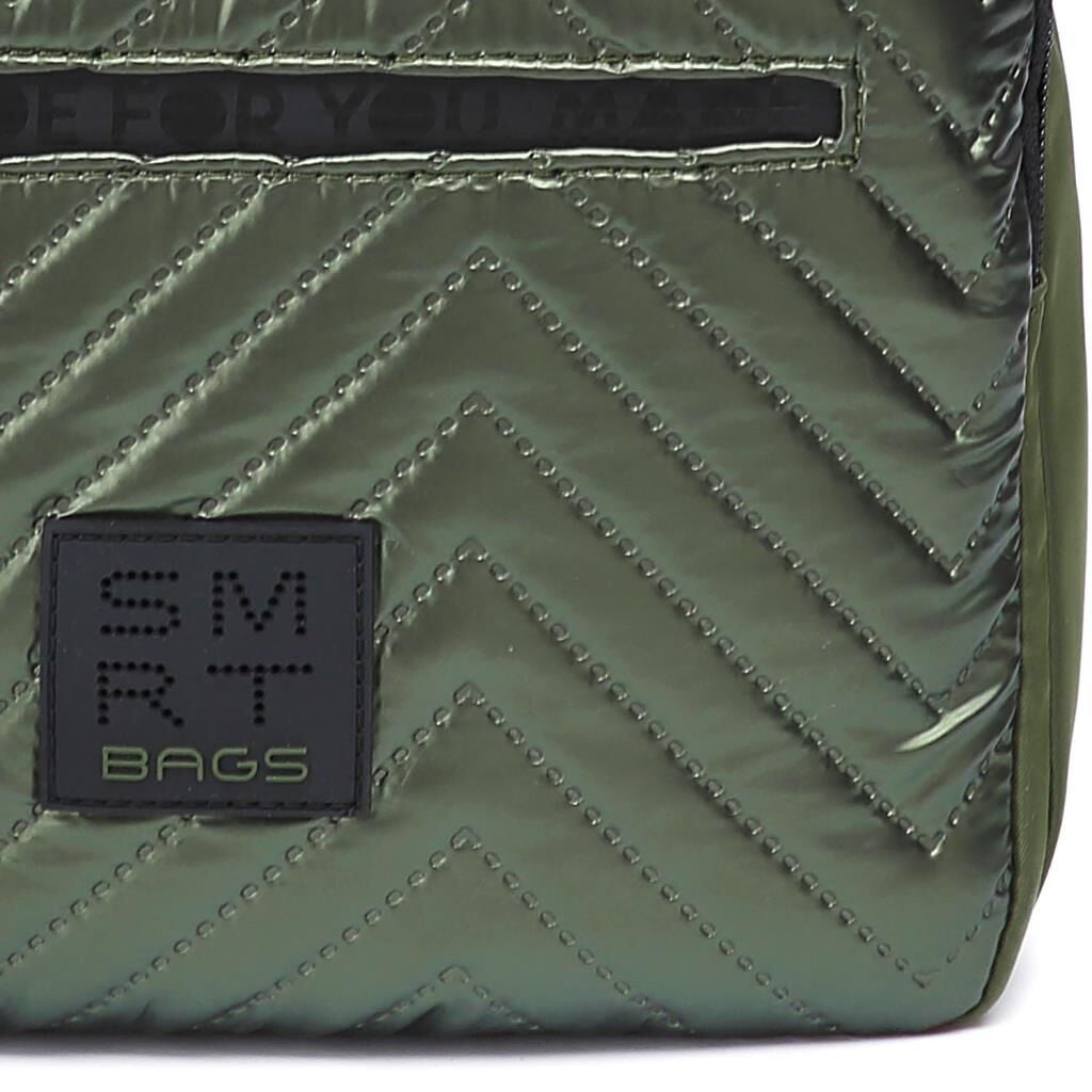 Smart Bags Parlak Kumaş Küçük Boy Askılı Kadın Sırt Çantası 3250 Yeşil