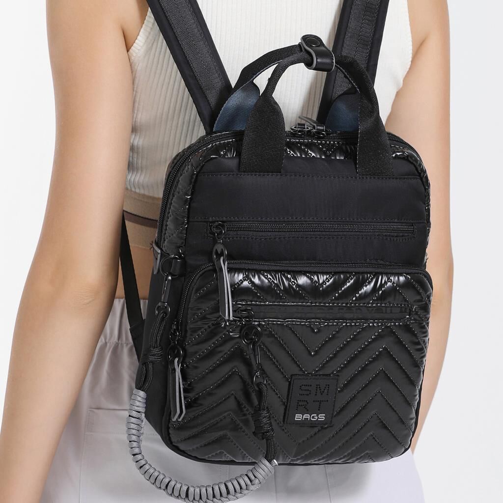 Smart Bags Parlak Kumaş Küçük Boy Askılı Kadın Sırt Çantası 3250 Taba