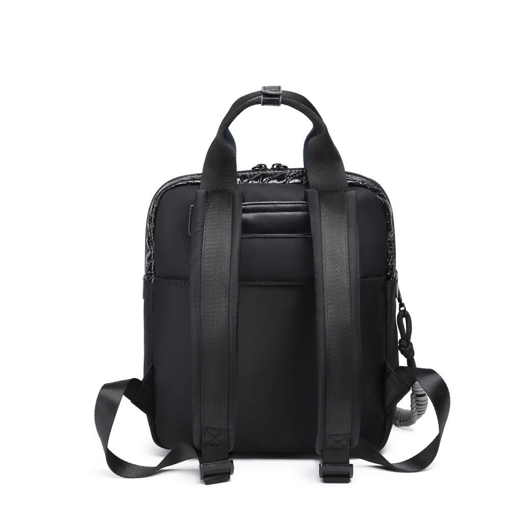 Smart Bags Parlak Kumaş Küçük Boy Askılı Kadın Sırt Çantası 3250 Siyah/Gri