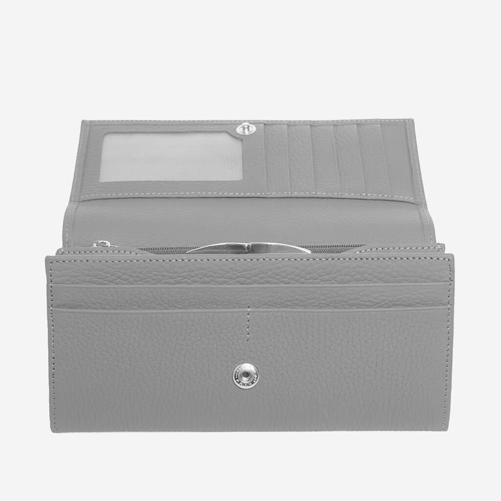 Grande Gerçek Deri Kadın Cüzdanı Hakiki Deri Büyük Boy Camel