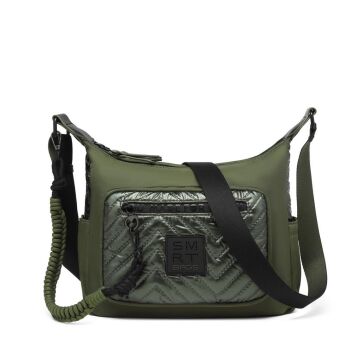 Smart Bags Parlak Kumaş Çapraz Askılı Kadın Postacı Çantası 3251 Yeşil