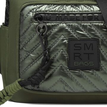 Smart Bags Parlak Kumaş Çapraz Askılı Kadın Postacı Çantası 3251 Yeşil
