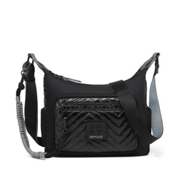 Smart Bags Parlak Kumaş Çapraz Askılı Kadın Postacı Çantası 3251 Siyah/Gri