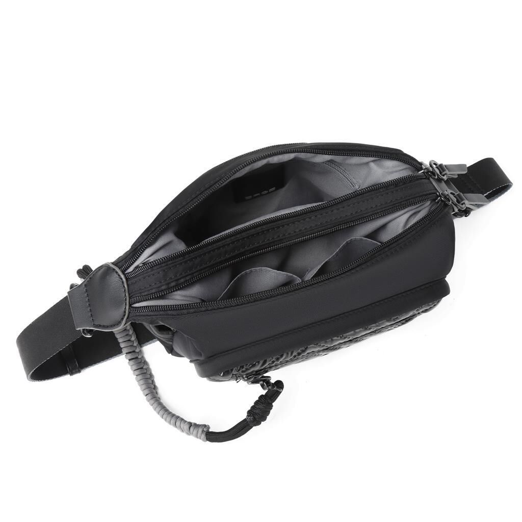 Smart Bags Parlak Kumaş Çapraz Askılı Kadın Postacı Çantası 3251 Siyah/Lila