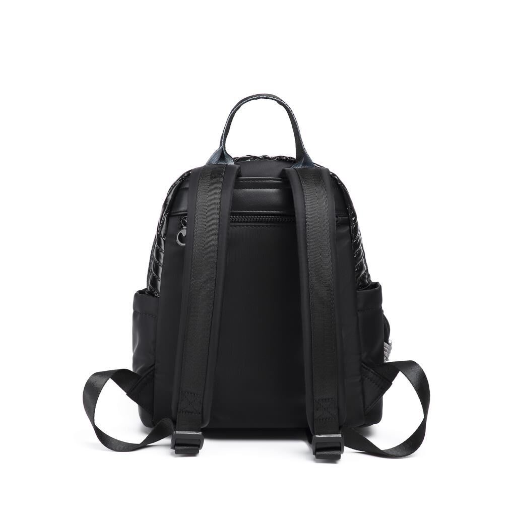 Smart Bags Parlak Kumaş Küçük Boy Askılı Kadın Sırt Çantası 3252 Siyah/Gri