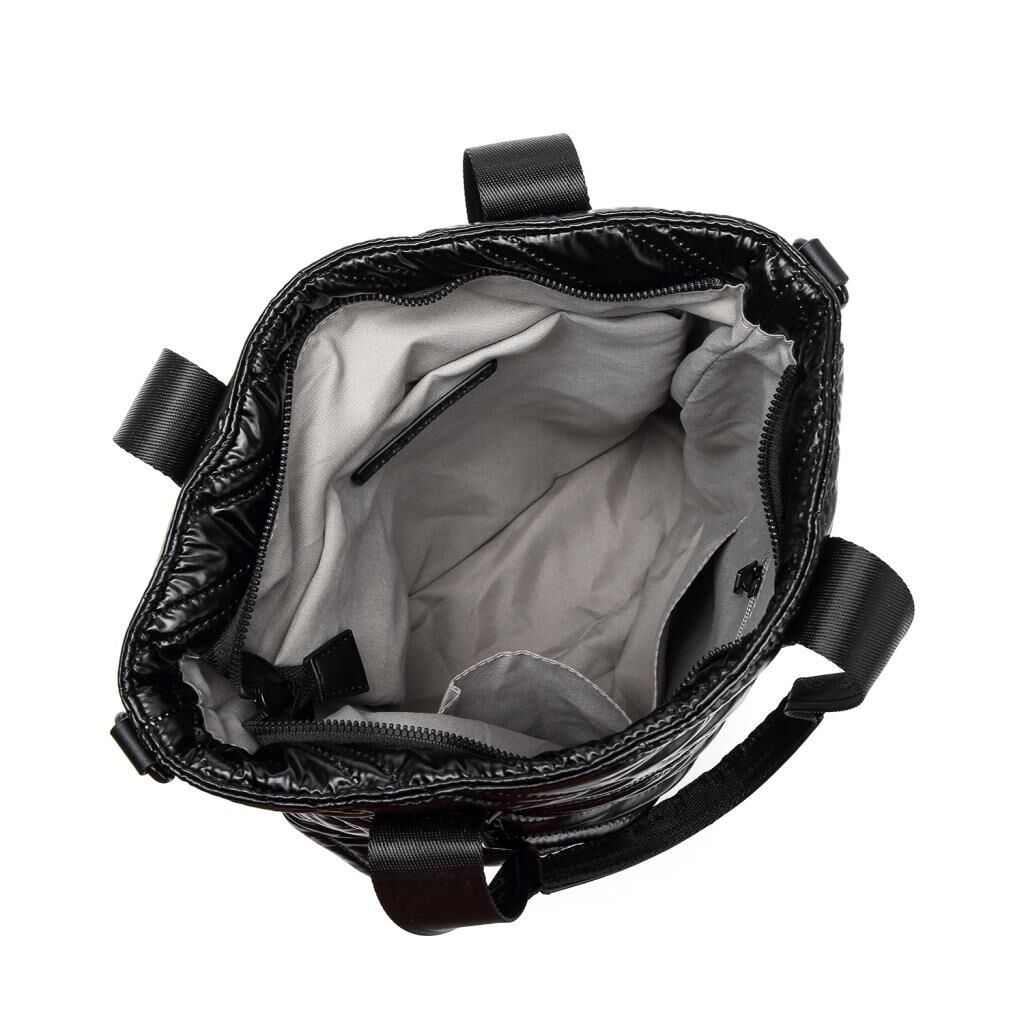 21K Barcelona Parlak Kumaş Askılı Kadın Omuz Çantası 3253 Gri