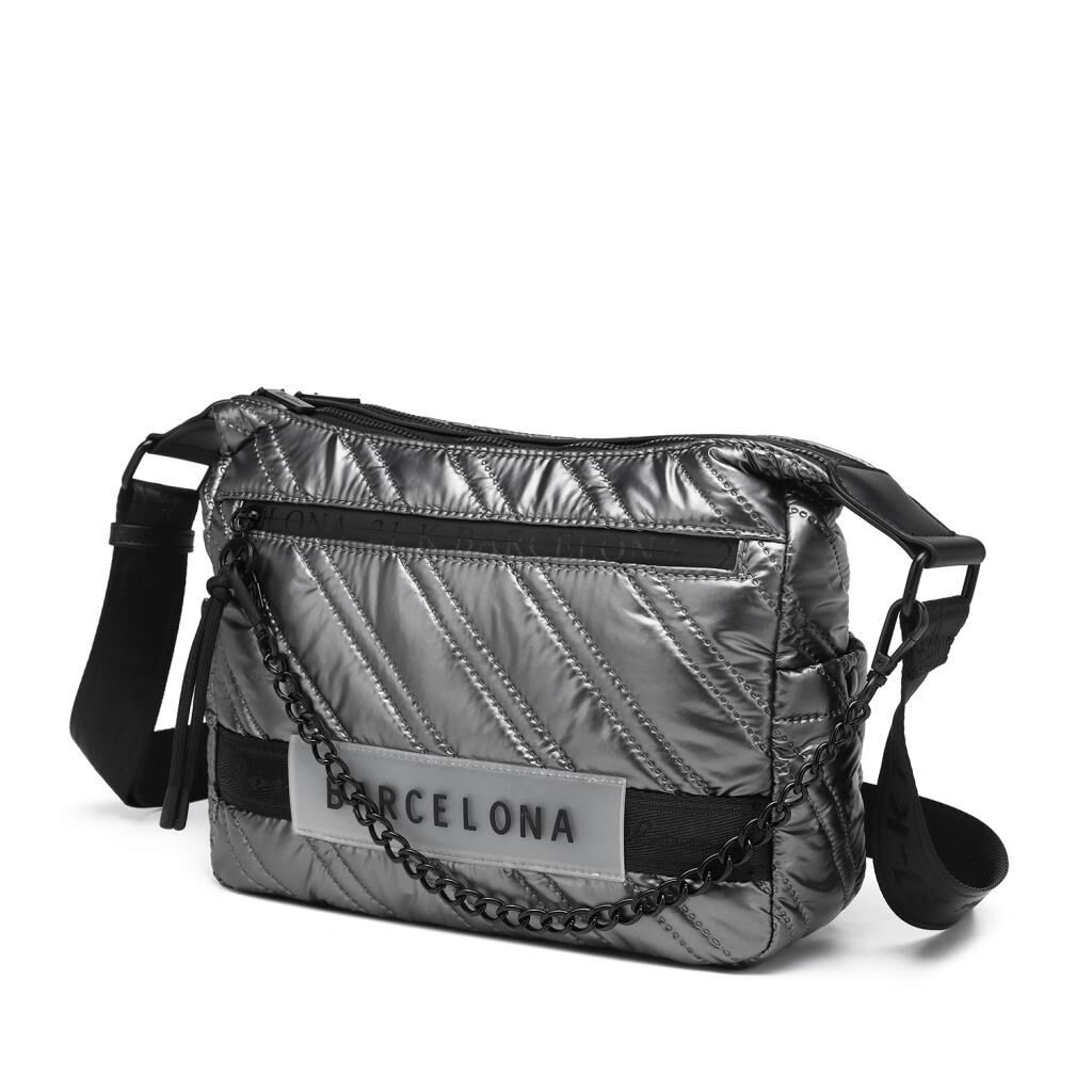 21K Barcelona Parlak Kumaş Askılı Kadın Postacı Çantası 3254