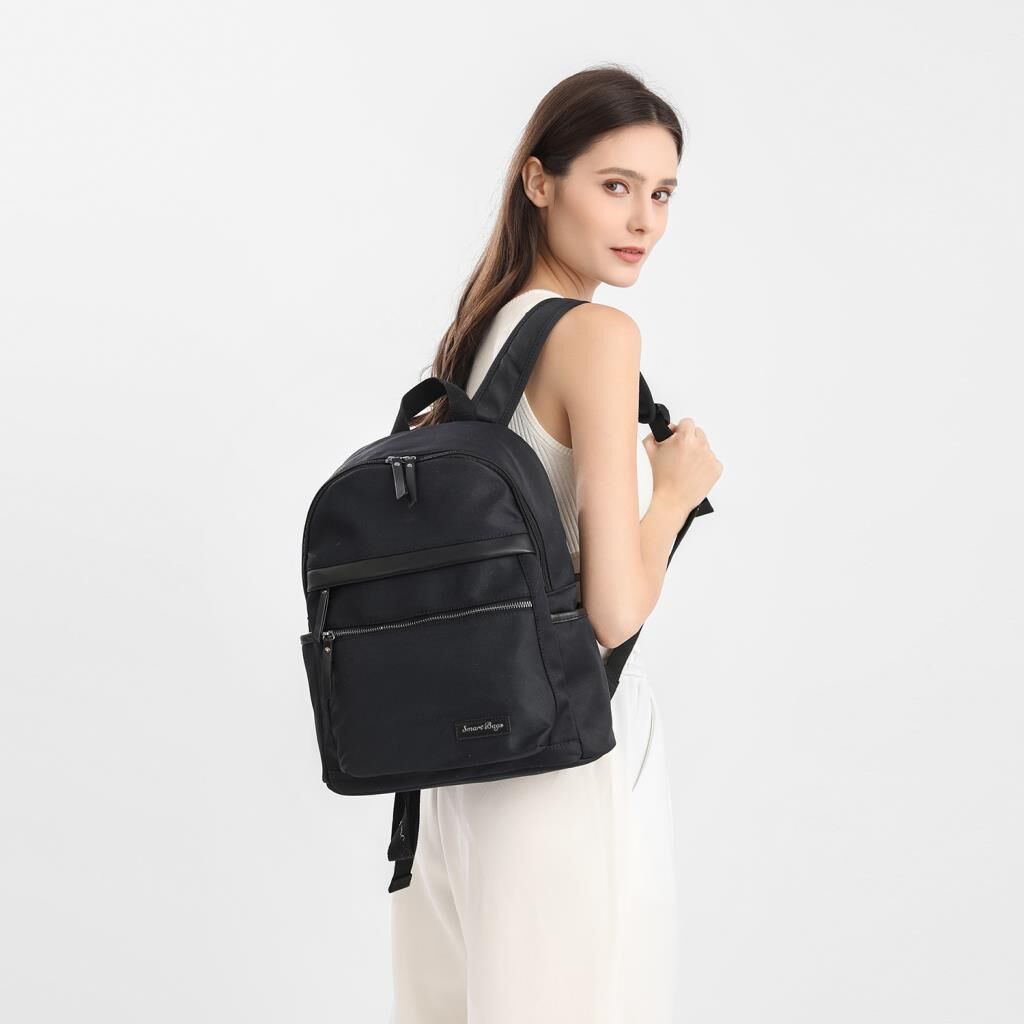 Twill Dimi Kumaş Kadın Sırt Çantası Smart Bags 3332 Gri