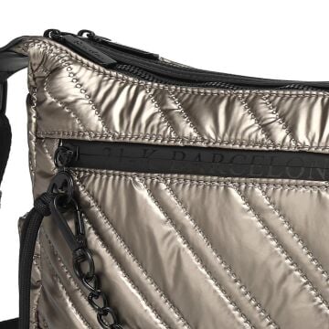 21K Barcelona Parlak Kumaş Askılı Kadın Postacı Çantası 3254 Taba