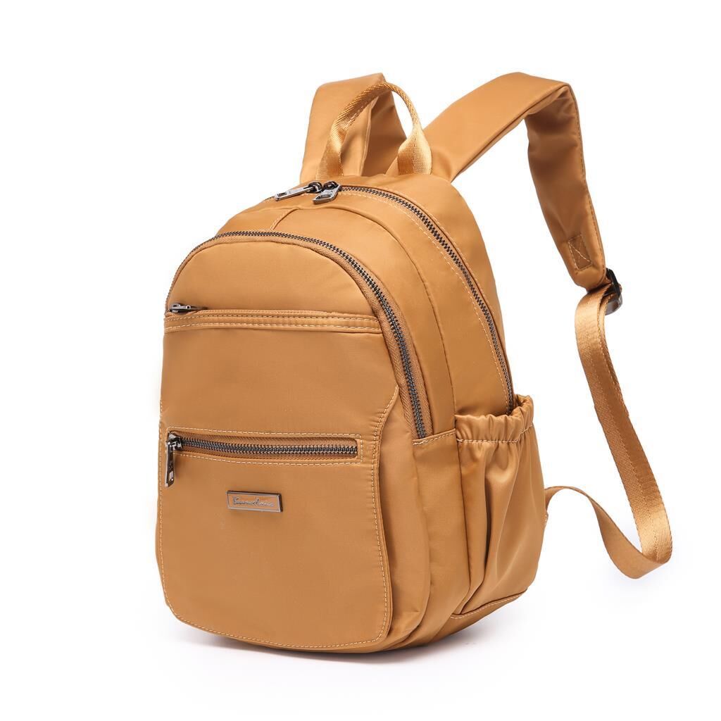 Saten Kumaş Kadın Sırt Çantası Barcelona 2139 Camel