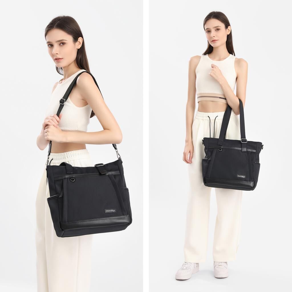 Smart Bags Twill Dimi Kumaş Kadın Omuz Çantası 3331 Siyah