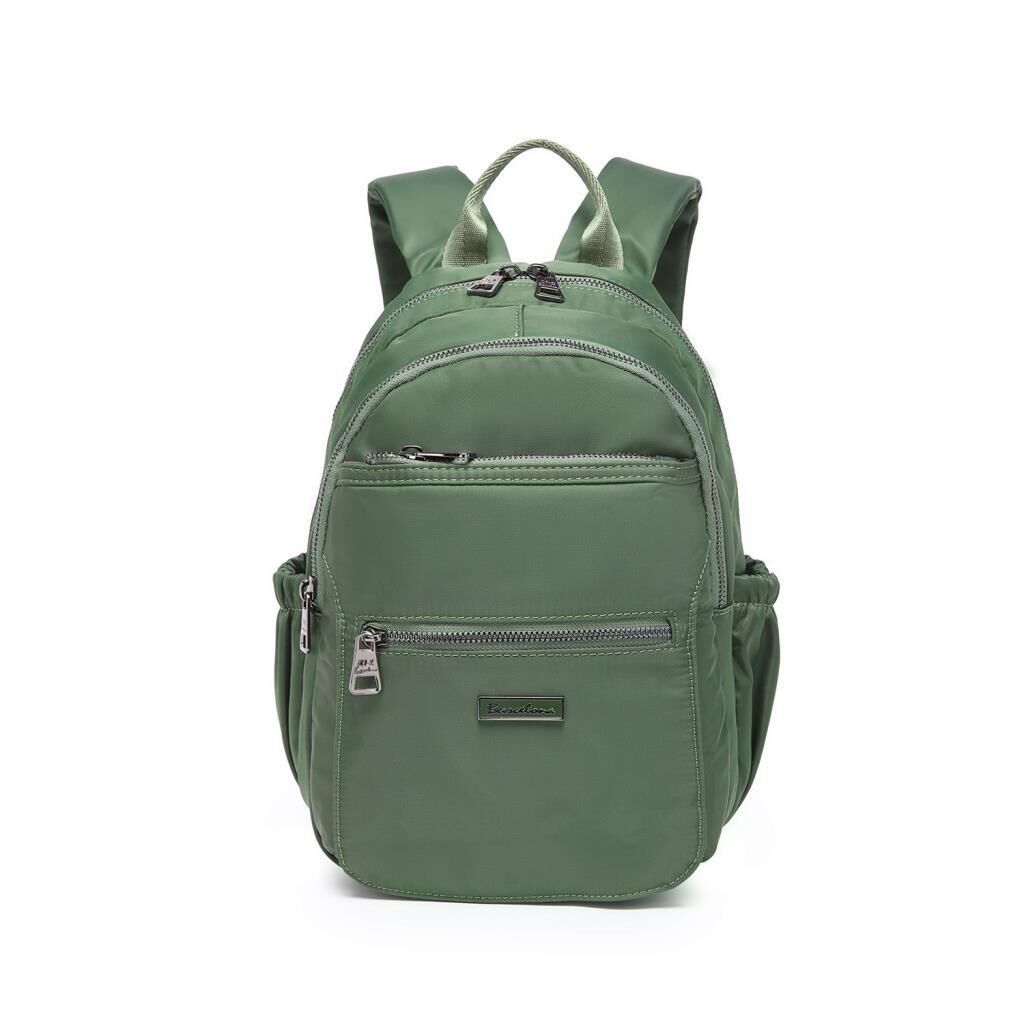 Saten Kumaş Kadın Sırt Çantası Barcelona 2139 29 Koyu Yeşil