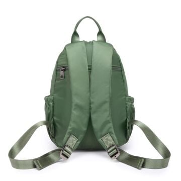 Saten Kumaş Kadın Sırt Çantası Barcelona 2139 29 Koyu Yeşil