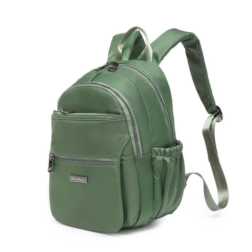 Saten Kumaş Kadın Sırt Çantası Barcelona 2139 29 Koyu Yeşil