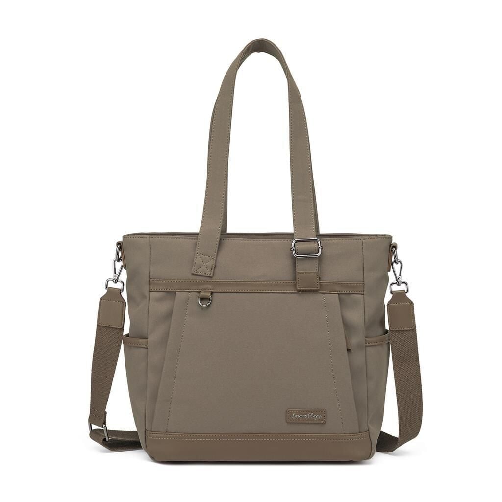 Smart Bags Twill Dimi Kumaş Kadın Omuz Çantası 3331 A.Kahve