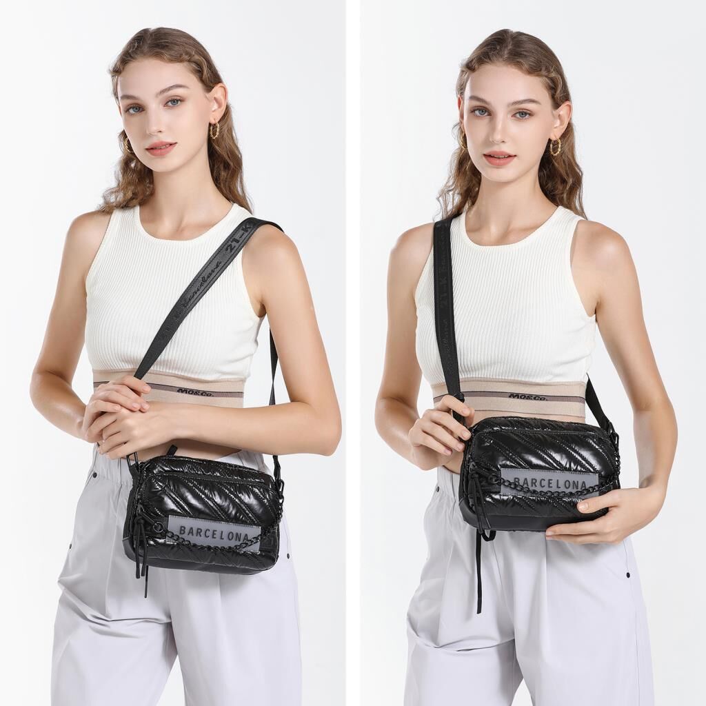 21K Barcelona Parlak Kumaş Askılı Kadın Postacı Çantası 3256 Yeşil