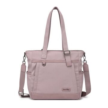 Smart Bags Twill Dimi Kumaş Kadın Omuz Çantası 3331 Ten