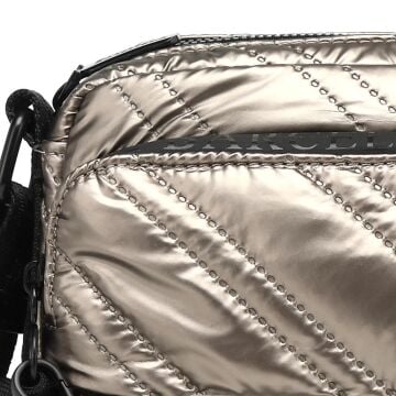 21K Barcelona Parlak Kumaş Askılı Kadın Postacı Çantası 3256 Taba