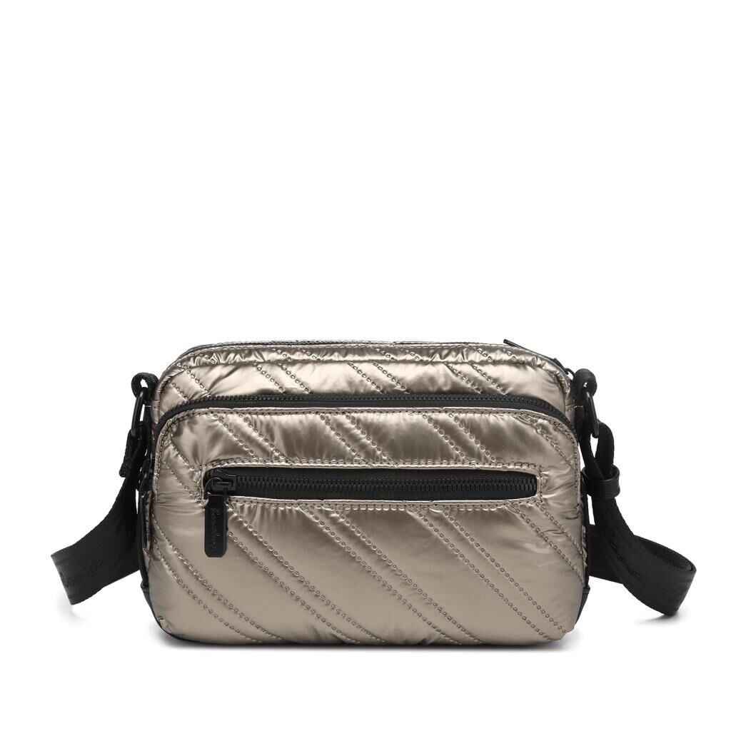 21K Barcelona Parlak Kumaş Askılı Kadın Postacı Çantası 3256 Taba