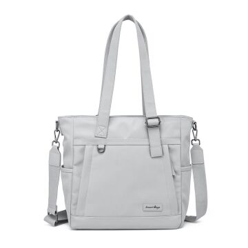 Smart Bags Twill Dimi Kumaş Kadın Omuz Çantası 3331 Gri