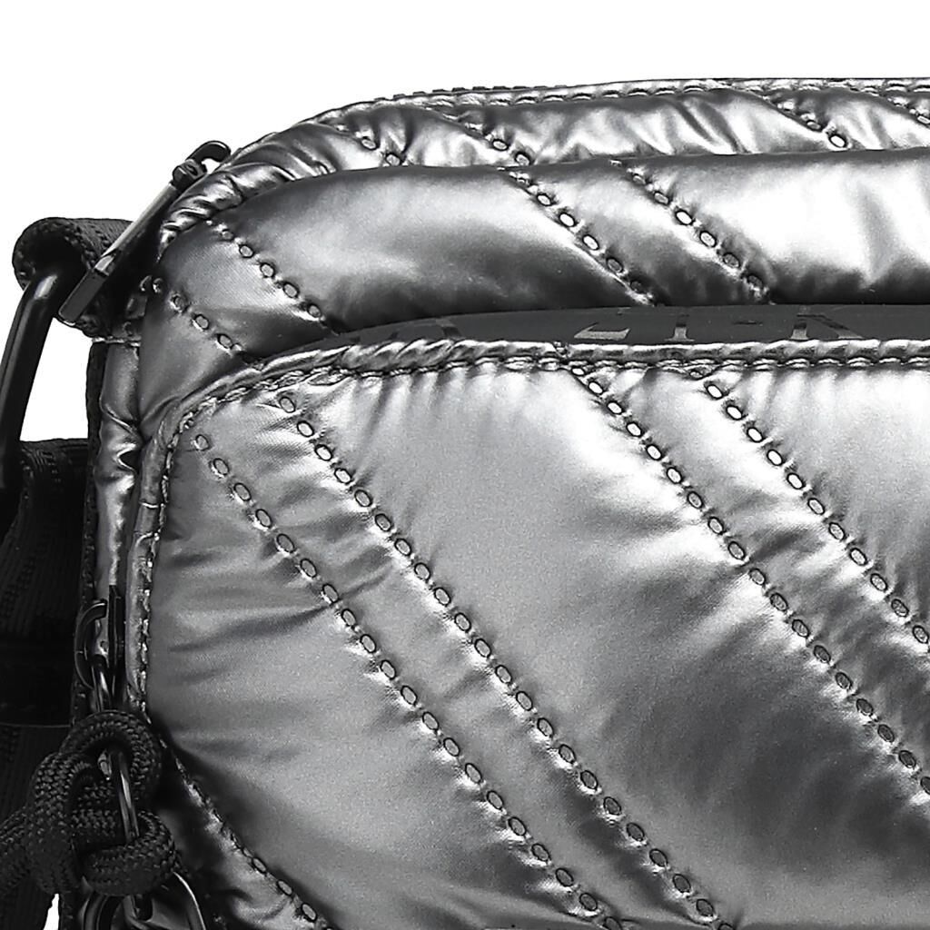 21K Barcelona Parlak Kumaş Askılı Kadın Postacı Çantası 3256 Gri