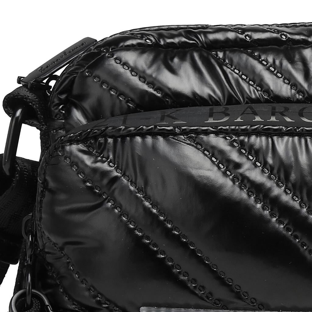 21K Barcelona Parlak Kumaş Askılı Kadın Postacı Çantası 3256 Siyah