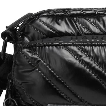 21K Barcelona Parlak Kumaş Askılı Kadın Postacı Çantası 3256 Siyah