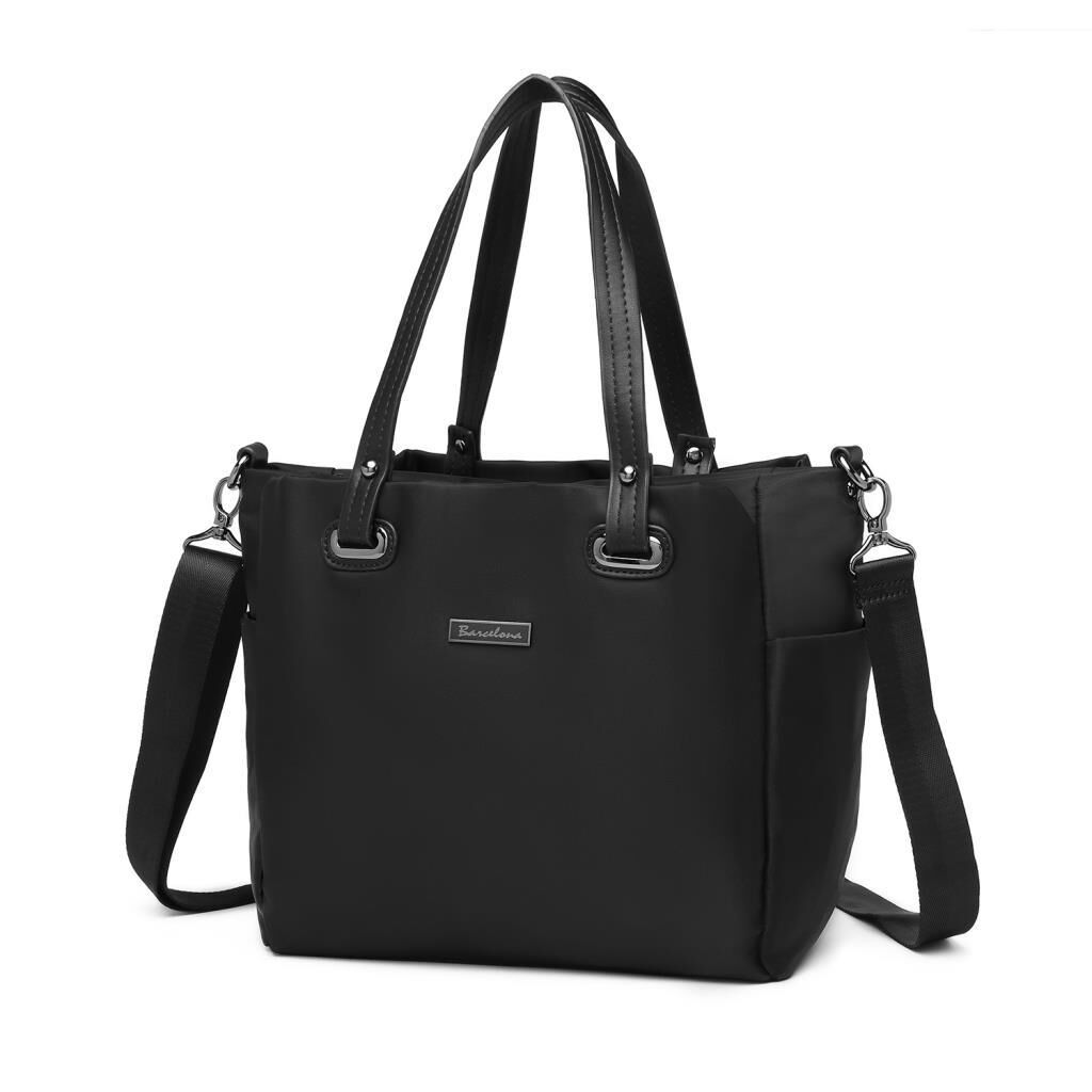 Saten Kumaş Omuz Kadın Çantası Barcelona 2122 01 Siyah