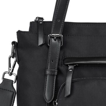 Smart Bags Twill Dimi Kumaş Kadın Omuz Çantası 3329 Siyah