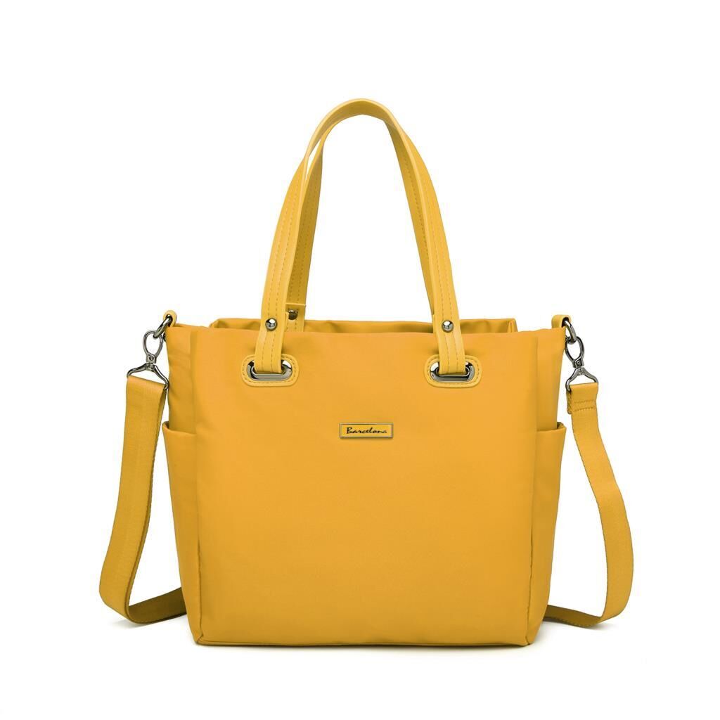 Saten Kumaş Omuz Kadın Çantası Barcelona 2122 Hardal