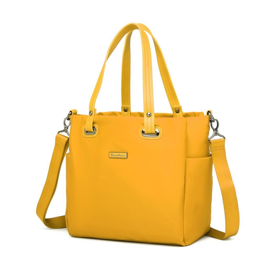 Saten Kumaş Omuz Kadın Çantası Barcelona 2122 Hardal