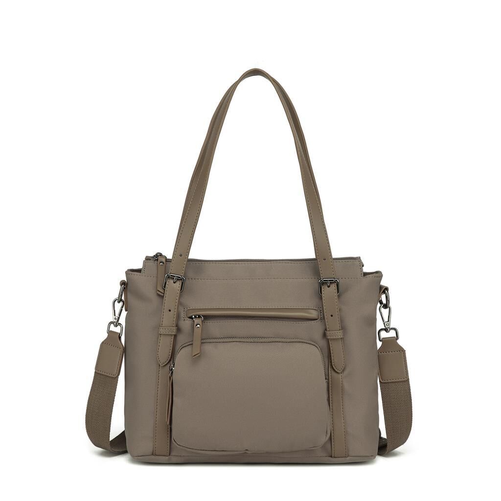 Smart Bags Twill Dimi Kumaş Kadın Omuz Çantası 3329 A.Kahve