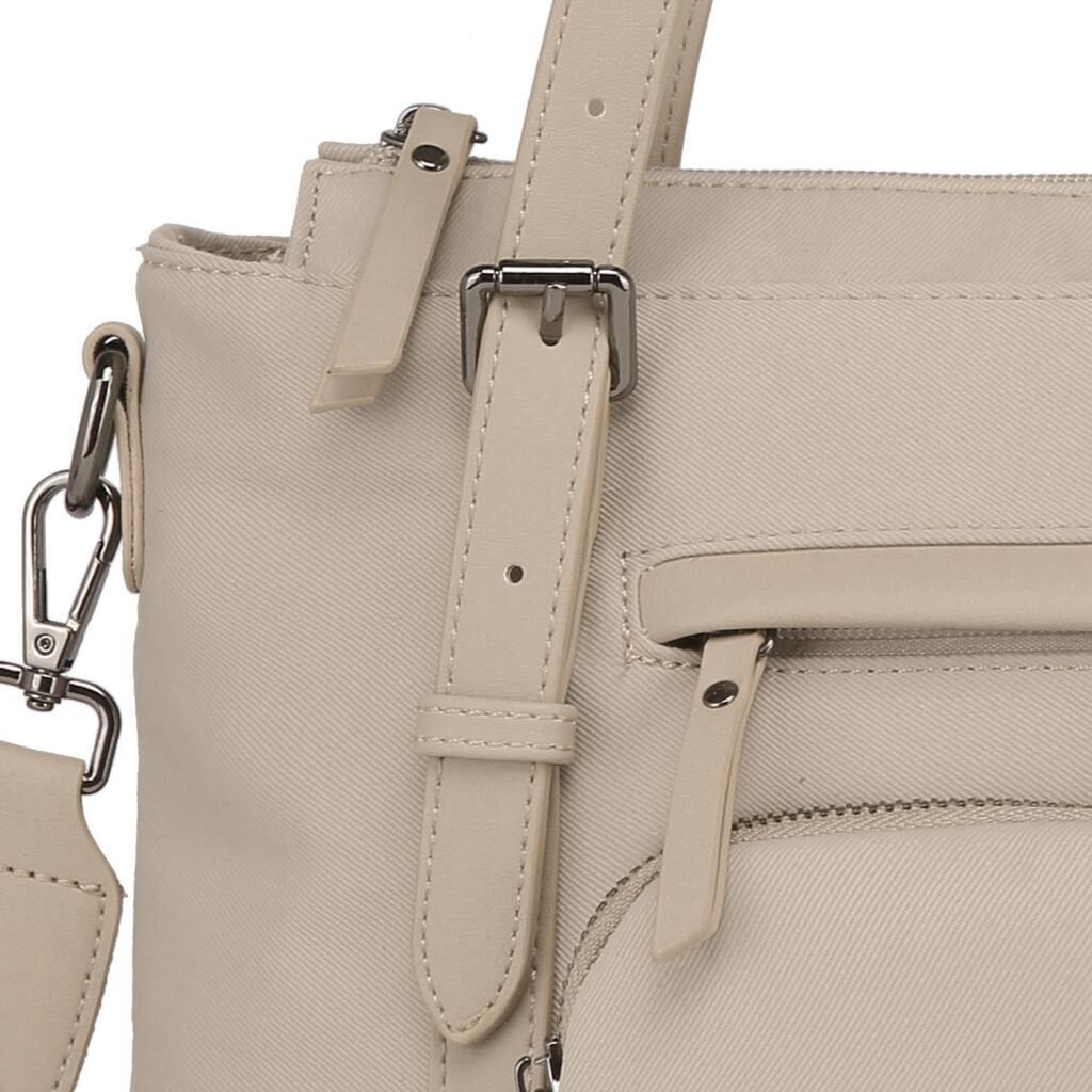 Smart Bags Twill Dimi Kumaş Kadın Omuz Çantası 3329 Bej