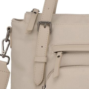 Smart Bags Twill Dimi Kumaş Kadın Omuz Çantası 3329 Bej