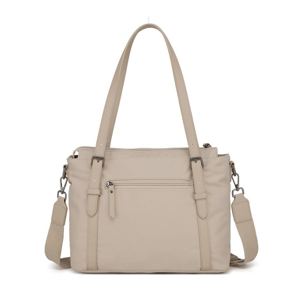 Smart Bags Twill Dimi Kumaş Kadın Omuz Çantası 3329 Bej