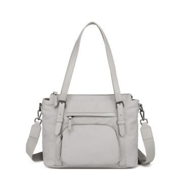 Smart Bags Twill Dimi Kumaş Kadın Omuz Çantası 3329 Vizon