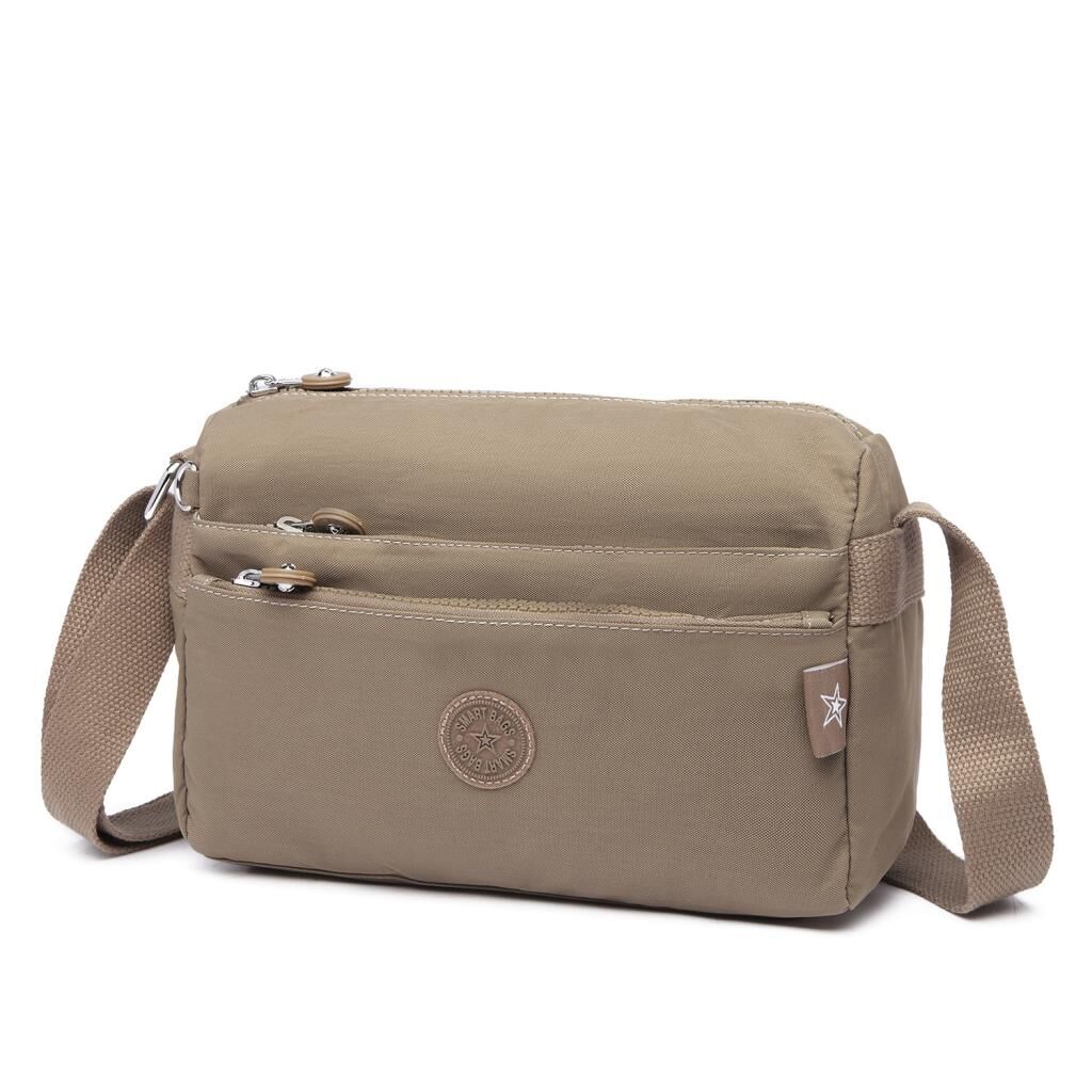 Smart Bags Küçük Boy Krinkıl Kumaş Postacı Kadın Çantası 1006 A.Kahve