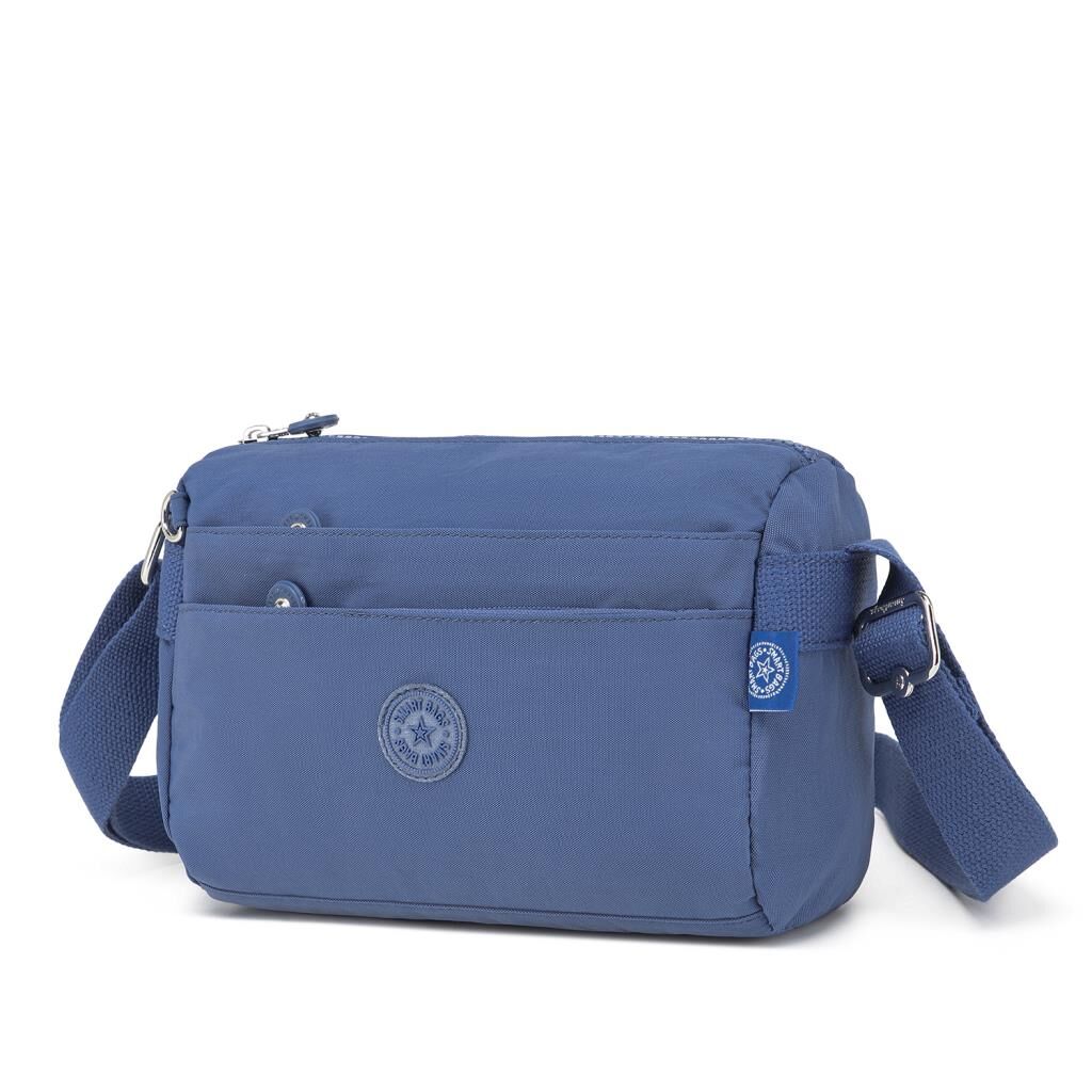 Smart Bags Küçük Boy Krinkıl Kumaş Postacı Kadın Çantası 1006 Mavi