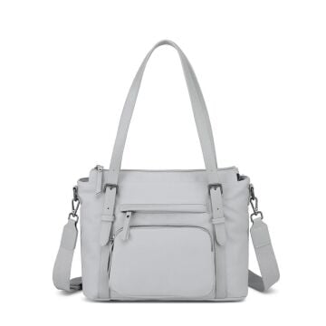 Smart Bags Twill Dimi Kumaş Kadın Omuz Çantası 3329 Gri