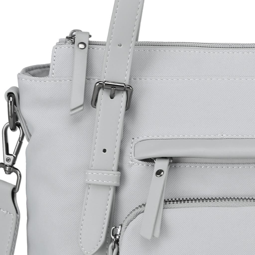 Smart Bags Twill Dimi Kumaş Kadın Omuz Çantası 3329 Gri