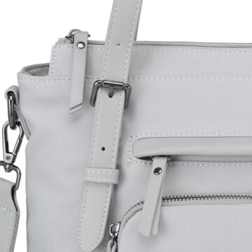 Smart Bags Twill Dimi Kumaş Kadın Omuz Çantası 3329 Gri